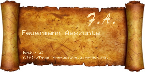 Feuermann Asszunta névjegykártya